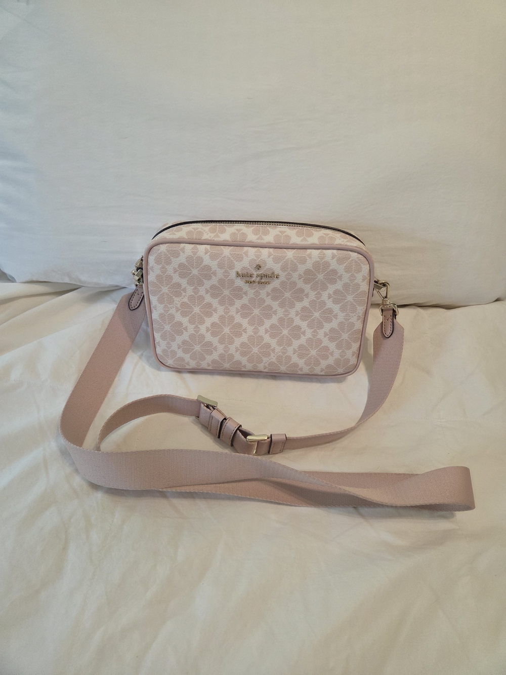 Kate Spade Blush Floral Jacquard Crossbody Camera Bag